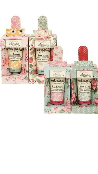 Vintage Hand Cream & Nail File Gift Set Floral Scented