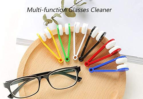 DB 10 pcs Latest Version Spectacle Glass Cleaner, Eyeglass Microfiber Spectacles Soft Brush Cleaning Set Wipe Kit Tool, Mini Eyeglass Brush Cleaning Kit, Sunglasses Cleaner (Green & Black) - DiverseBlend